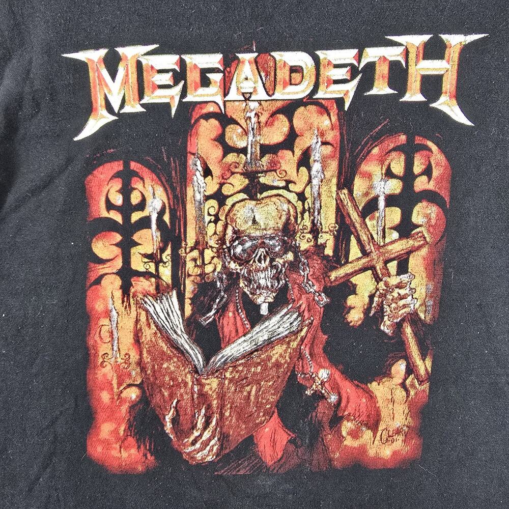 Vintage Megadeth Shirt L 2001 Killing Is My Business Priest Double Sided Tee Y2K - Picture 3 of 9